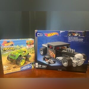 NIB Lot Mega Building Sets Hot Wheels Bone Shaker 334 Gunkster Monster Truck 69